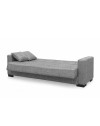 Divano 3 posti funzione letto contenitore NewMalpensa in tessuto grigio 225x88x94h