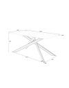Tavolo rettangolare Star piano ceramica effetto marmo bianco lucido