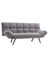 Divano con funzione letto e braccioli reclinabili Dube 181x81x86h colore grigio