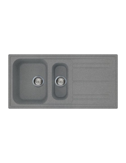 Lavello Incasso 2 Vasche e Gocciolatoio Reversibile 100x50 Smeg