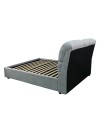 Letto matrimoniale contenitore Sofaback in tessuto grigio chiaro 178x222x120H