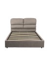 Letto matrimoniale contenitore Sofaback in tessuto tortora 178x222x120H