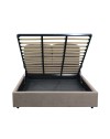 Letto matrimoniale contenitore Sofaback in tessuto tortora 178x222x120H