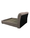 Letto matrimoniale contenitore Sofaback in tessuto tortora 178x222x120H
