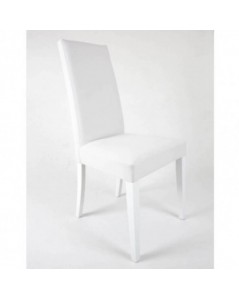 Sedia Nancy ecopelle colore bianco