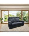 Divano 2 posti 2 recliner manuali Milano colore grigio