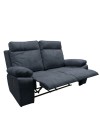 Divano 2 posti 2 recliner manuali Milano colore grigio