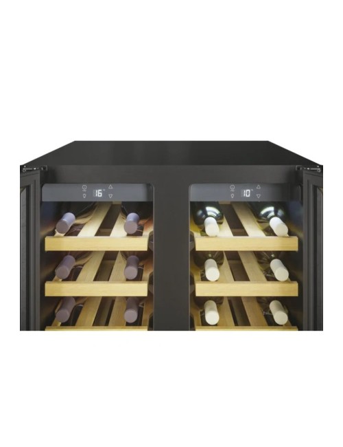 Cantinetta Vino da Incasso Candy CCVB60D1 38 Bottiglie 2 Zone Nero con Luce LED