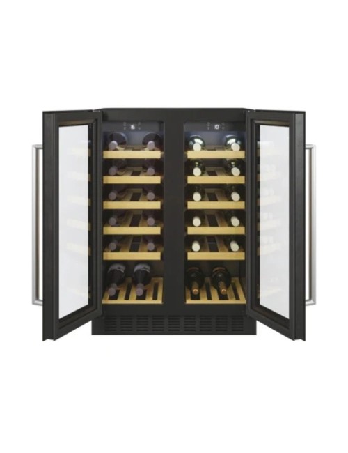 Cantinetta Vino da Incasso Candy CCVB60D1 38 Bottiglie 2 Zone Nero con Luce LED