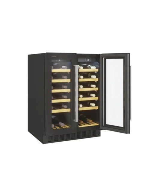 Cantinetta Vino da Incasso Candy CCVB60D1 38 Bottiglie 2 Zone Nero con Luce LED