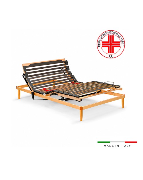 Rete Elettrica Una Piazza e Mezza Voltix 120x190 con Doghe Regolabili e Dispositivo Medico