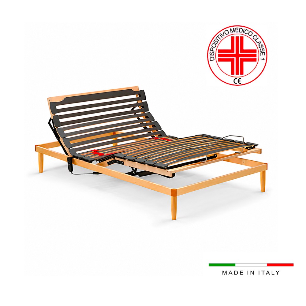 Rete Elettrica Una Piazza e Mezza Voltix 120x190 con Doghe Regolabili e Dispositivo Medico