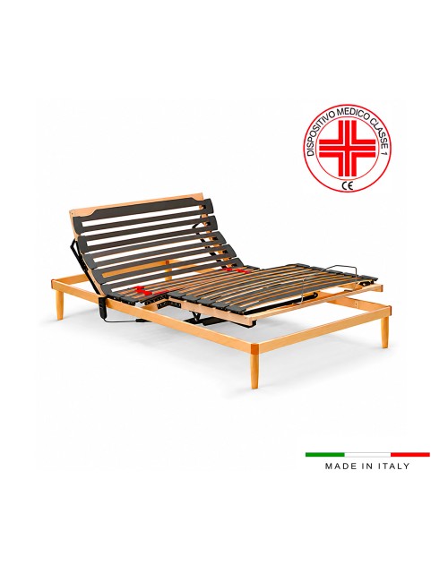 Rete Elettrica Una Piazza e Mezza Voltix 120x190 con Doghe Regolabili e Dispositivo Medico