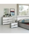 Camera da letto grigio e bianco frassino Loriana