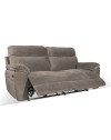 Divano 3 posti recliner manuale tessuto barrel21 tortora Boston 200x100x102H