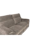 Divano 3 posti recliner manuale tessuto barrel21 tortora Boston 200x100x102H