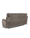 Divano 3 posti recliner manuale tessuto barrel21 tortora Boston 200x100x102H