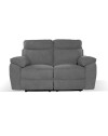 Divano 2 posti recliner elettrico tessuto grigio Boston 160x100x102H