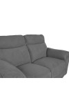 Divano 2 posti recliner elettrico tessuto grigio Boston 160x100x102H