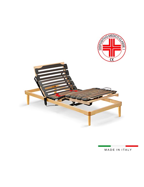 Rete Elettrica Singola Voltix 80x190 con Doghe Regolabili e Dispositivo Medico