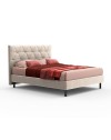 Letto matrimoniale contenitore testiera trapuntata Cody colore beige