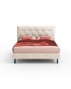 Letto matrimoniale contenitore testiera trapuntata Cody colore beige