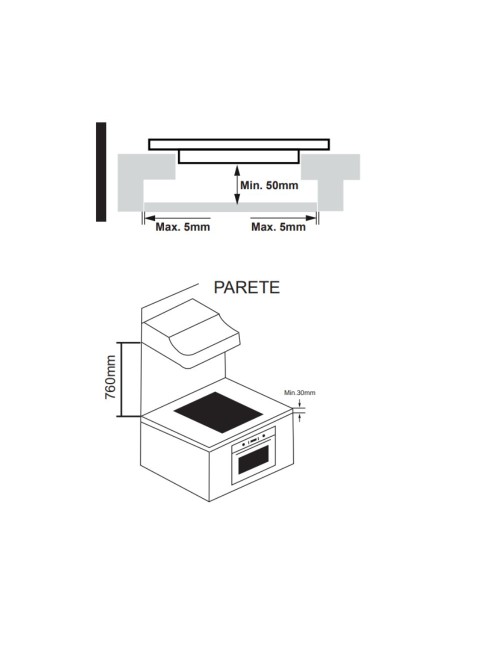 Piano cottura induzione 4 zone Master Kitchen MKHI604BK
