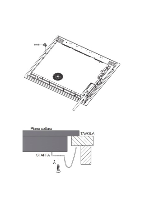 Piano cottura induzione 4 zone Master Kitchen MKHI604BK