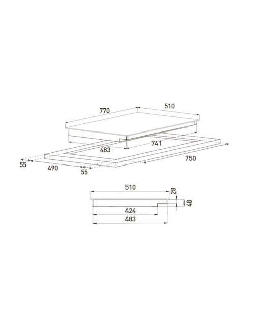 Piano cottura induzione Grundig GIEI824414HF 4 fuochi comandi touch power nero