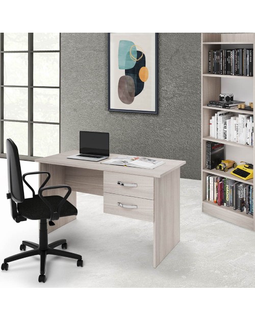Scrivania due cassetti Tiffany 119x64x75h cm colore olmo