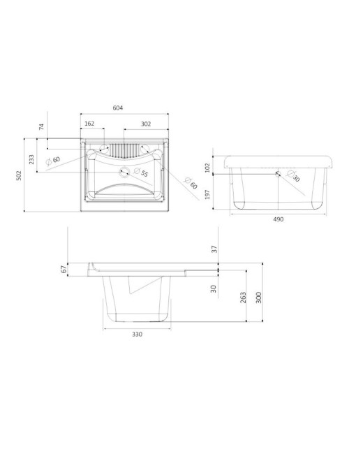 Mobile Lavatoio bianco Garden 60x50X85 PVC