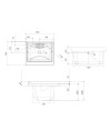 Mobile Lavatoio bianco Garden 60x50X85 PVC