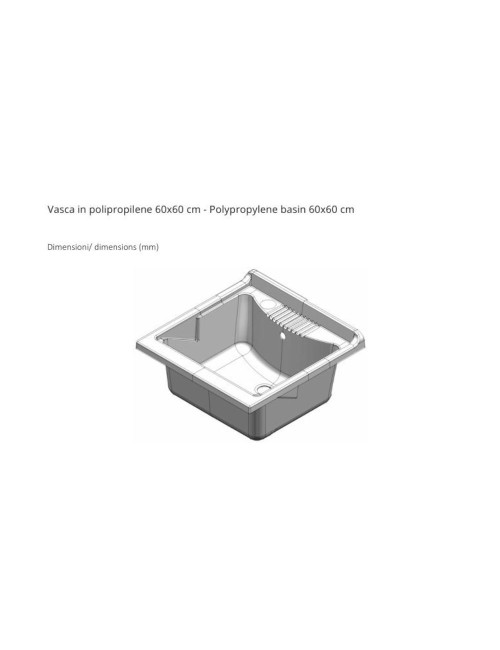 Mobile Lavatoio bianco Garden 60x60X85 PVC