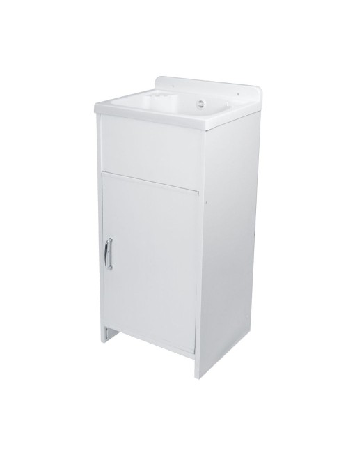 Lavatoio da esterno bianco vasca in resina Rocco 42,5x34,5x82