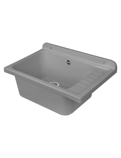 Lavatoio Pilozzo a muro 58x38 cm in polipropilene Grigio Mod. 2051FGSCAT