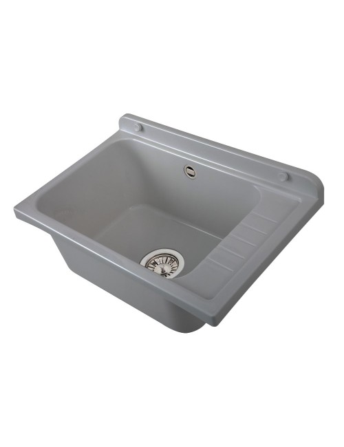 Lavatoio Pilozzo a muro 58x38 cm in polipropilene Grigio Mod. 2051FGSCAT