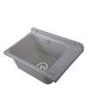 Lavatoio Pilozzo a muro 58x38 cm in polipropilene Grigio Mod. 2051FGSCAT