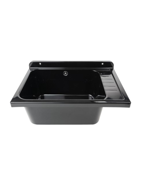 Lavatoio Pilozzo a muro 58x38 cm in polipropilene nero lucido 2051FNSCAT