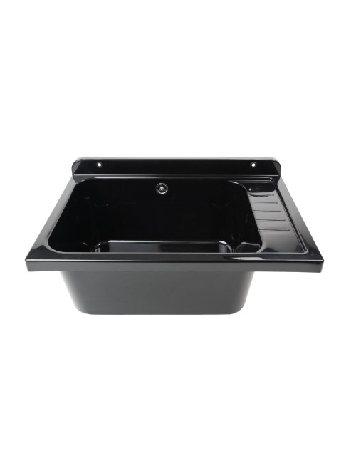 Lavatoio Pilozzo a muro 58x38 cm in polipropilene nero lucido 2051FNSCAT