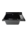 Lavatoio Pilozzo a muro 58x38 cm in polipropilene nero lucido 2051FNSCAT