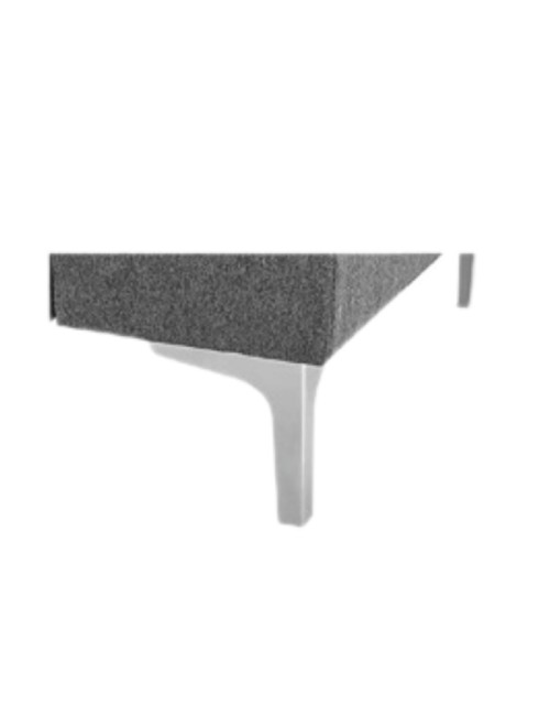 Divano angolare destro tessuto grigio Dina con bracciolo porta oggetti 218X172X87H