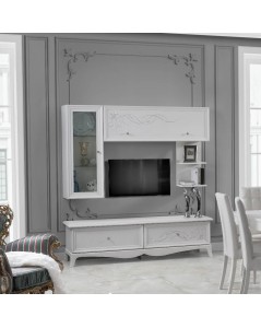 Soggiorno porta TV Giselle colore bianco