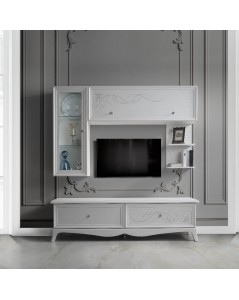 Soggiorno porta TV Giselle colore bianco
