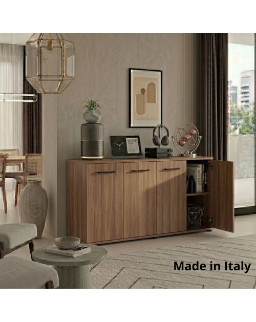 Mobile multiuso 180x45x80 ingresso e ufficio Viareggio colore noce naturale