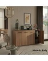 Mobile multiuso 180x45x80 ingresso e ufficio Viareggio colore noce naturale