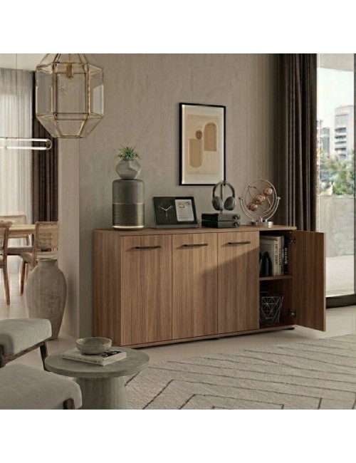 Mobile multiuso 180x45x80 ingresso e ufficio Viareggio colore noce naturale