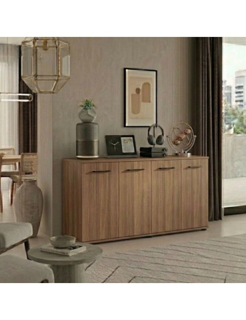 Mobile multiuso 180x45x80 ingresso e ufficio Viareggio colore noce naturale