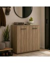 Mobile multiuso 90x45x80 ingresso e ufficio Mini Viareggio colore noce naturale