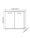 Mobile multiuso 90x45x80 ingresso e ufficio Mini Viareggio colore noce naturale