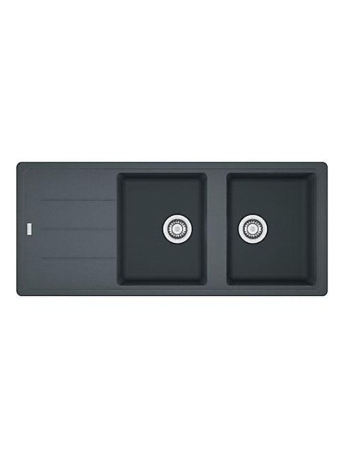 Lavello 2 vasche Franke Boston BFG621 con gocciolatoio reversibile in fragranite 116x50 grafite